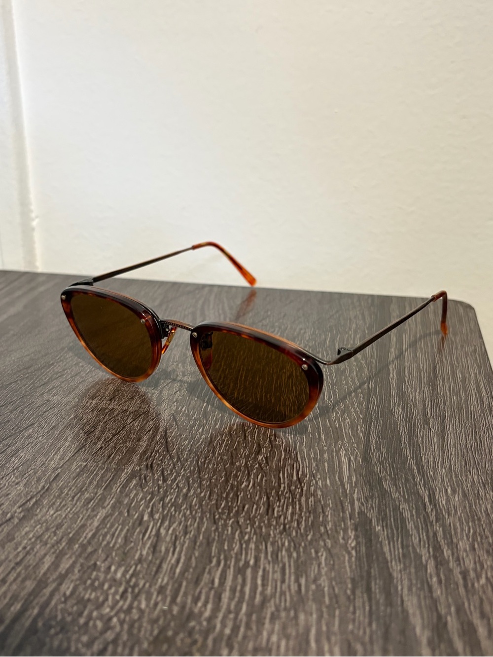Oliver Peoples LA Vintage OP-9 Tortoiseshell Sunglasses Made in Japan